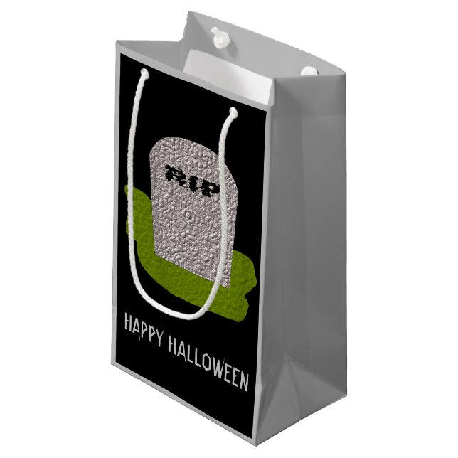 RIP Tombstone Custom Gift Bag (Front Angled)