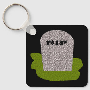 RIP Tombstone Custom Keychain