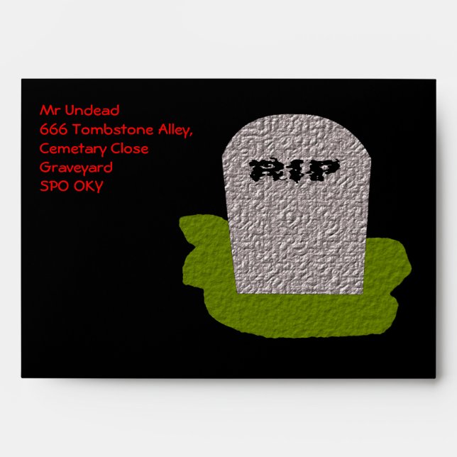 RIP Tombstone Customizable Envelope (Front)