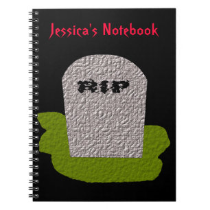 RIP Tombstone Customizable Notebook