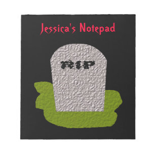 RIP Tombstone Customizable Notepad
