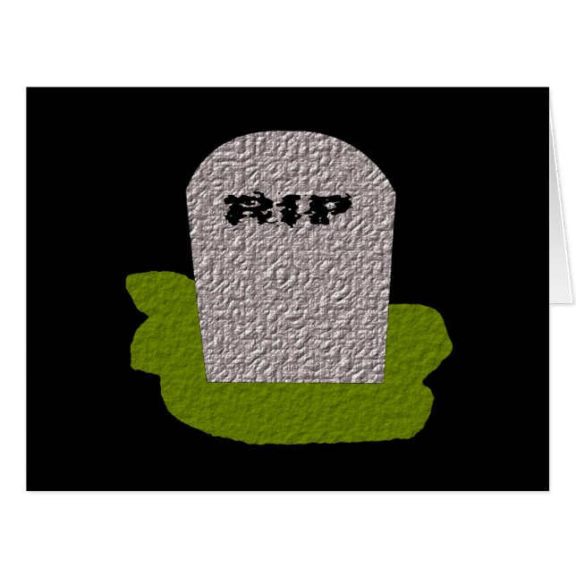 RIP Tombstone Greeting card (Front Horizontal)