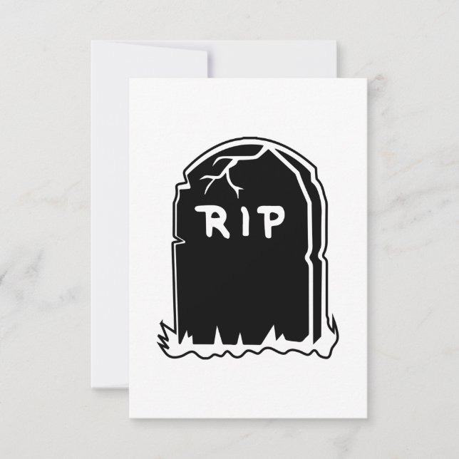 RIP Tombstone Invitations (Front)