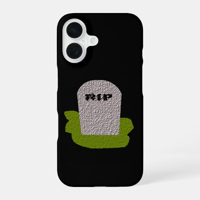 RIP Tombstone iPhone 16 Case (Back)