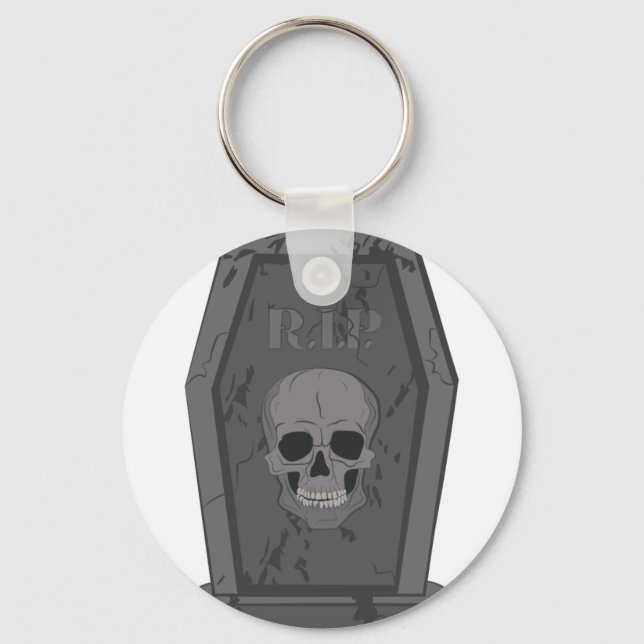 RIP Tombstone Keychain (Front)