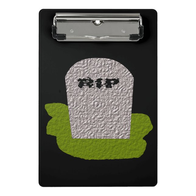 RIP Tombstone Mini Clipboard (Front)