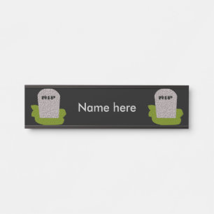 RIP Tombstone Personalized Hanging Sign