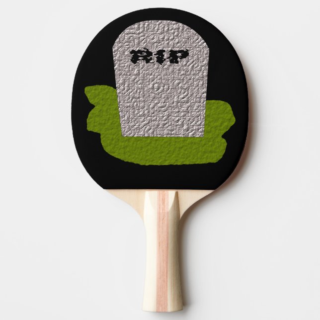 RIP Tombstone Ping Pong Paddle (Front)