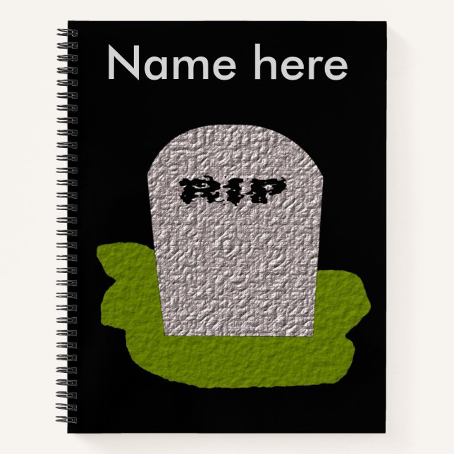 RIP Tombstone Spiral Notebook (Front)