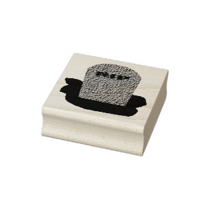 RIP Tombstone Wood Art Stamp