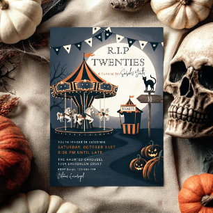 RIP Twenties Gothic Halloween 30th Birthday Invite