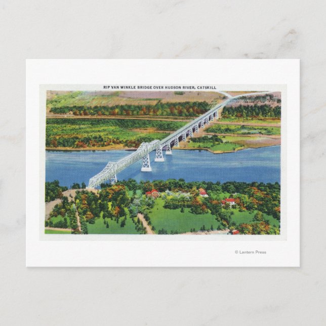 Rip Van Winkle Bridge over Hudson River Postcard (Front)