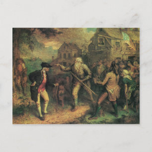 Rip Van Winkle in the Village Square Postcard