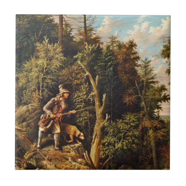 Rip Van Winkle with His Hound Tile (Front)