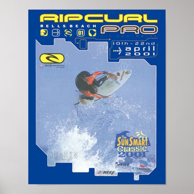 Ripcurl Pro surf competition surf wall art poster (Front)