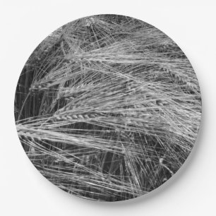 Ripe barley ears (Hordeum vulgare) party Paper Plate