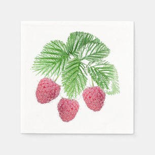 Ripe, berries, raspberries napkin