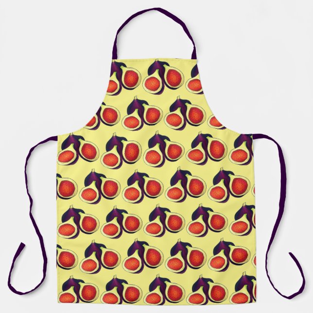 Ripe Fresh Sliced Purple Figs Fig Tree Fruit Apron (Front)