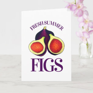 Ripe Fresh Summer Figs Fig Tree Food Cooking Card