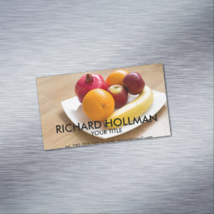 Ripe fruits 	Magnetic business card