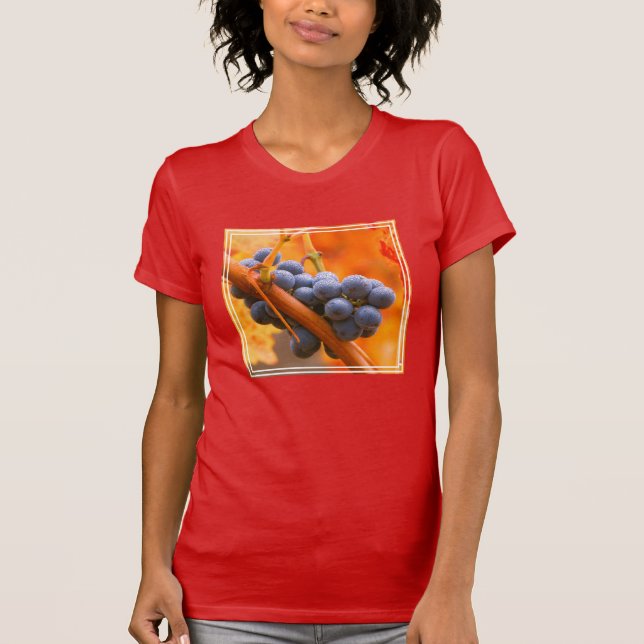 Ripe Grape In Vineyard T-Shirt (Front)