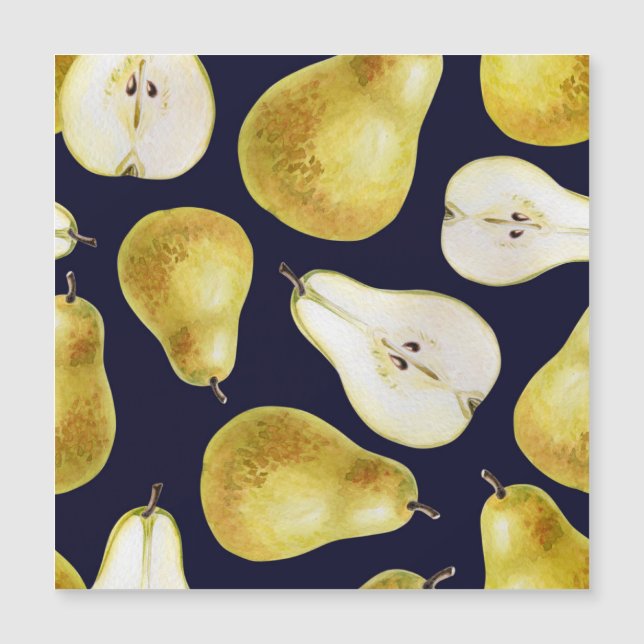 Ripe pear, black background, garden art (Front)