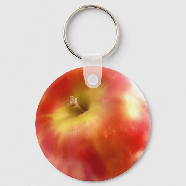 Ripe Red Apple Keychain (Front)