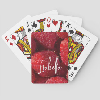 Ripe Red Raspberries Playing Cards