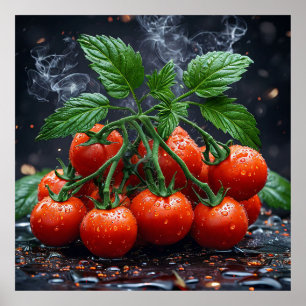 Ripe red tomatoes poster