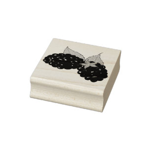 Ripe Summer Blackberries Blackberry Berry Berries Rubber Stamp