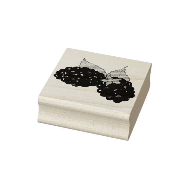 Ripe Summer Blackberries Blackberry Berry Berries Rubber Stamp (Stamp)
