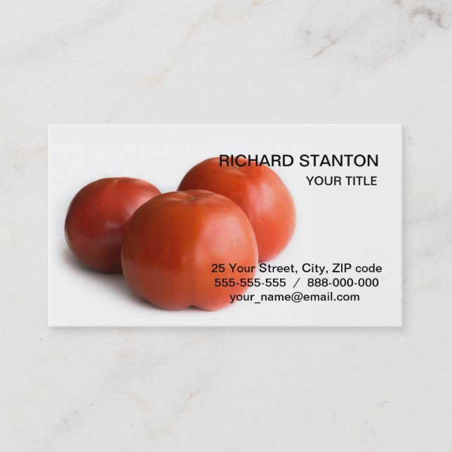 Ripe tomato business card (Front)