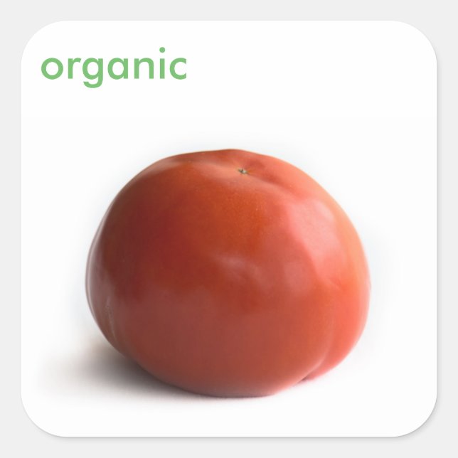 Ripe tomato square sticker (Front)