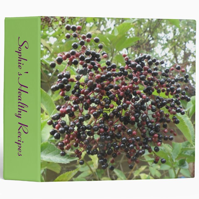 Ripening Elderberries Custom Recipe Binder (Front/Spine)