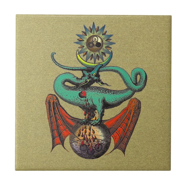 Ripley Scroll Gold Dragon Tile (Front)