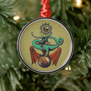 Ripley Scroll Metal Ornament