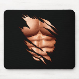 Ripped Abs Clic Funny  Mouse Pad