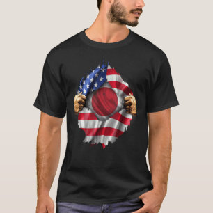 Ripped American Flag Hidden 37th Infantry Brigade T-Shirt