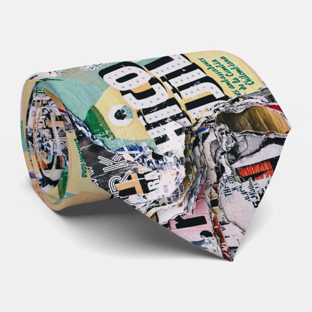Ripped art  tie (Rolled)