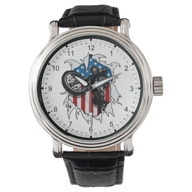 Ripped BMX Bicycle Watch (Front)
