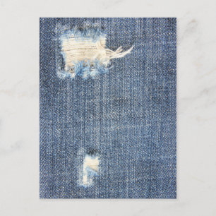 Ripped Jeans Faux Look Postcard