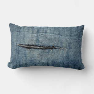 Ripped Jeans Lumbar Pillow