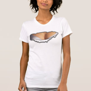 ripped open shirt, funny women's shirts