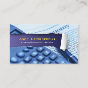 Ripped Paper Accounting Violet Business Card