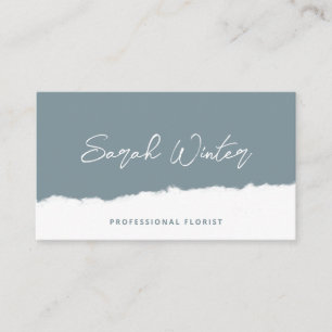 Ripped Paper Minimalist Business Card