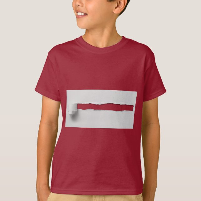 Ripped Paper Sample 3D Funny Trick Boy Man Tee (Front)