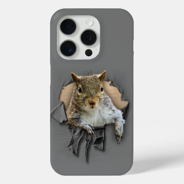 Ripped Shirt Squirrel Case-Mate iPhone Case (Back)