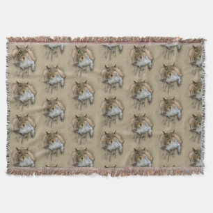 Ripped Shirt Squirrel Throw Blanket