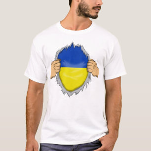 Ripped Shirt Ukraine Flag Within