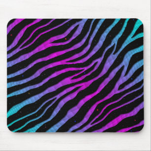 Ripped SpaceTime Stripes - Cyan/Pink Mouse Pad